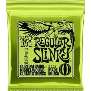 Ernie Ball Regular Slinky Electric Guitar Strings Nickel Wound 10-46 Gauge